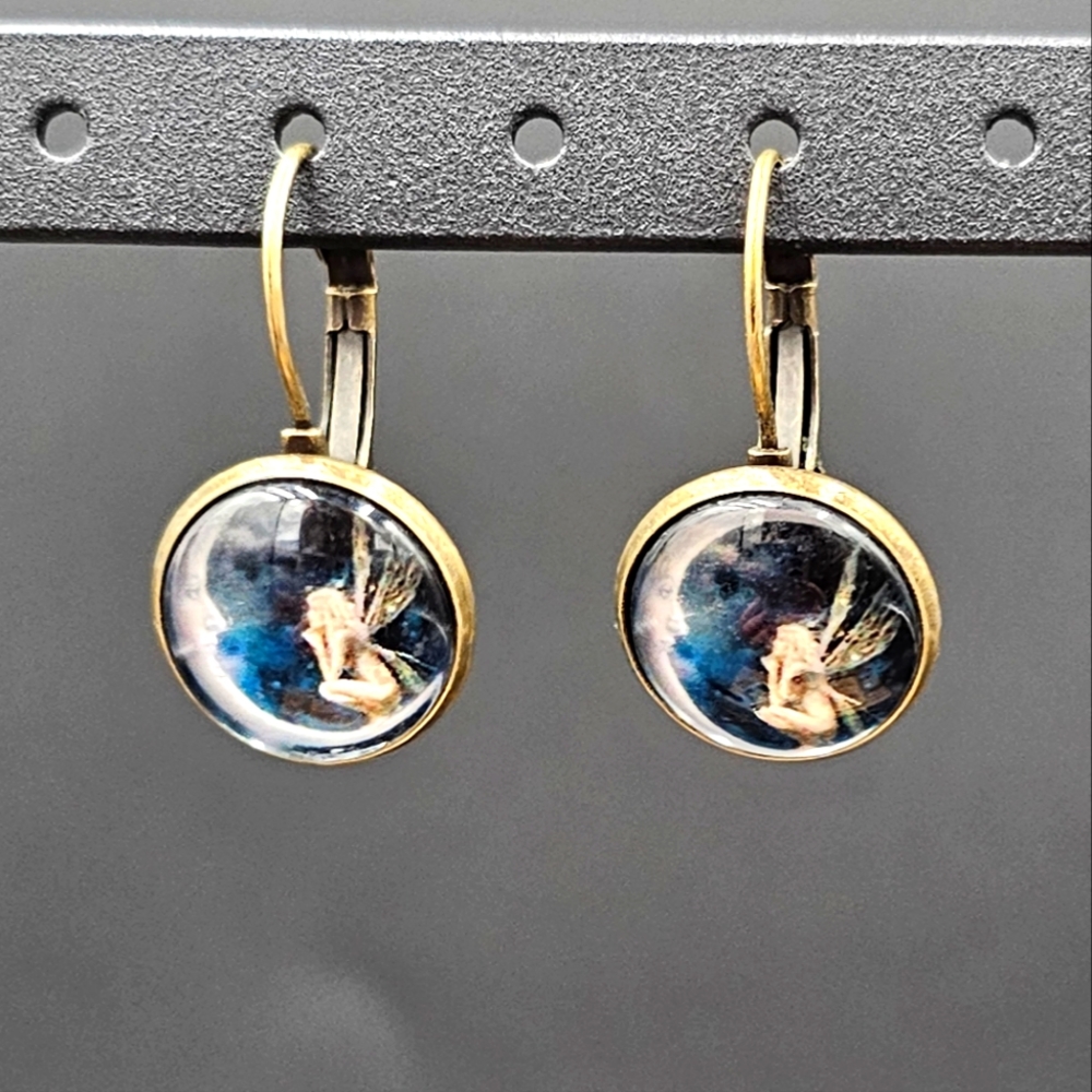 Fairy Earrings, Moon Earrings, dangle